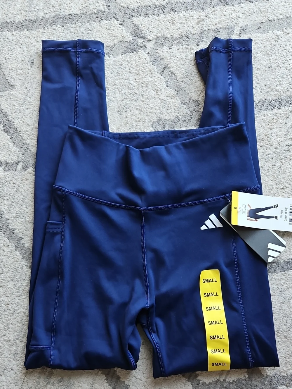 NEW! Adidas Dark Blue 7/8 Leggings Size S
